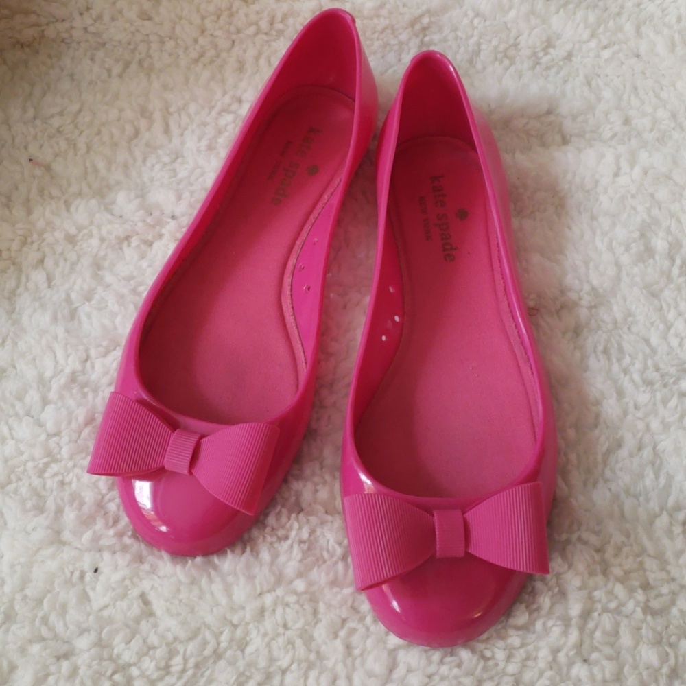 Kate Spade pink boe jelly jellie ballet flats